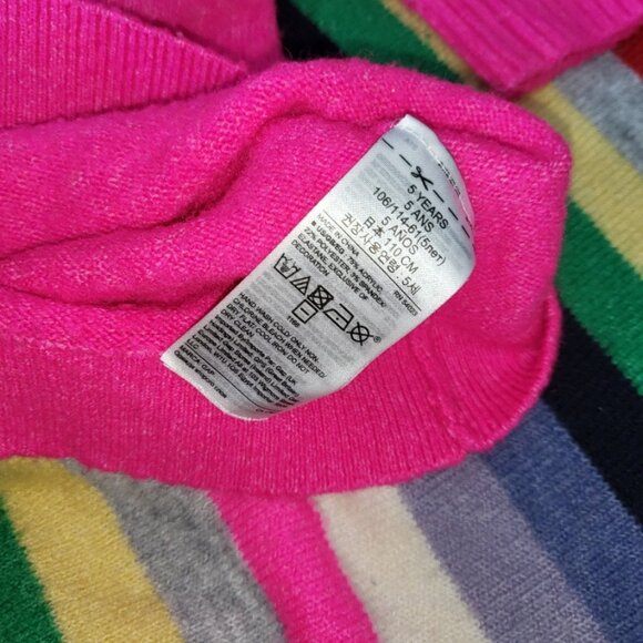 Girl's Sweater Lot w Baby GAP Houndstooth Skort Striped Pink Sweater Dress Sz 5 - Picture 13 of 13